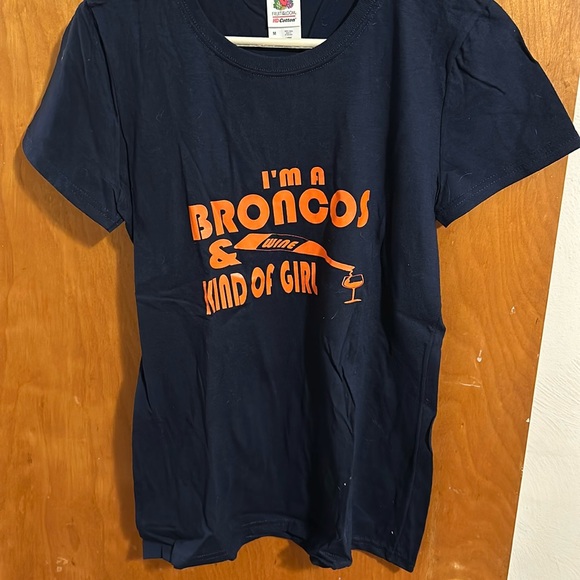 Hanes Tops - Denver Broncos and Wine navy t-shirt